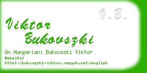 viktor bukovszki business card